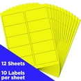 thumbnail image 2 of JAM Paper Shipping Address Labels, 2 x 4, Neon Fluorescent Yellow, 120/Pack, 2 of 6