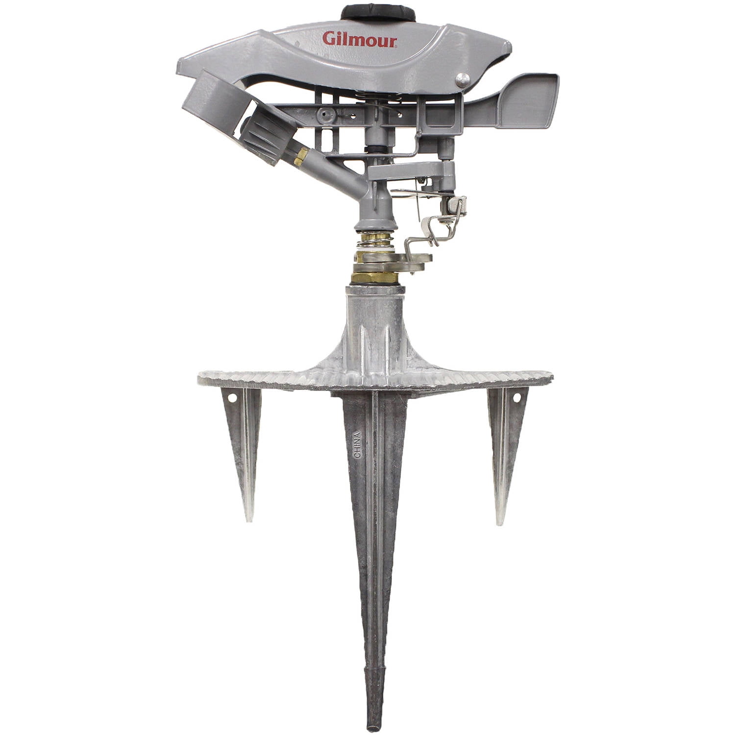 Gilmour 199LMSGP Large Metal Spike Impact Impulse Sprinkler by Fiskars Brands Inc Watering