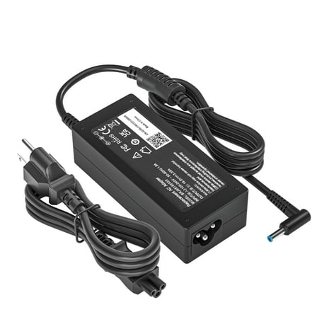 65W Smart Blue Tip Power Adapter Compatible with HP EliteBook,ProBook,Envy Spectre,Pavilion Fast Charging Replacement AC Adapter Cord