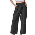 thumbnail image 2 of BILIKEYU Women's Pure Cotton And Linen Wide Leg Pants, Stretchy Work Pants for Women, Jeans for Women, Lounge Pants Women, 2 of 6