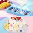 thumbnail image 4 of Molde para helado 4 rejillas Bandeja para helado de bricolaje Silicona Antiadherente Craft Pop Freezer Maker, Azul Guardurnaity HA004810-03, 4 of 7