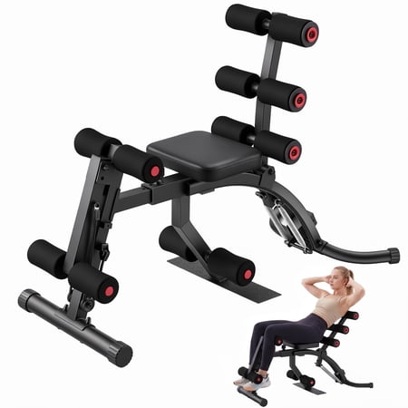 VIBESPARK Ab Machine for Home Gym, Adjustable Resistance Abdominal Trainer & Squat Exercise Machine, 485 lbs Weight Capacity, Core & Leg Workout Equipment for Men and Women
