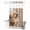 Off-White, variant on No Hook Shower Curtain, Spring Cow Floral Shower Curtains for Bathroom with See Through Top Window, Vintage Brown Wooden Farmhouse Waterproof & Washable Bath Curtain 66"x72"