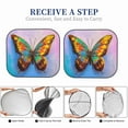thumbnail image 6 of Fotbe Oil Painting Beautiful Butterfly 2-Piece Car Windshield Sun Shade | Sun Blocker for Car Windshield | Foldable Automotive Interior Accessories for Sun Protection-Large, 6 of 7