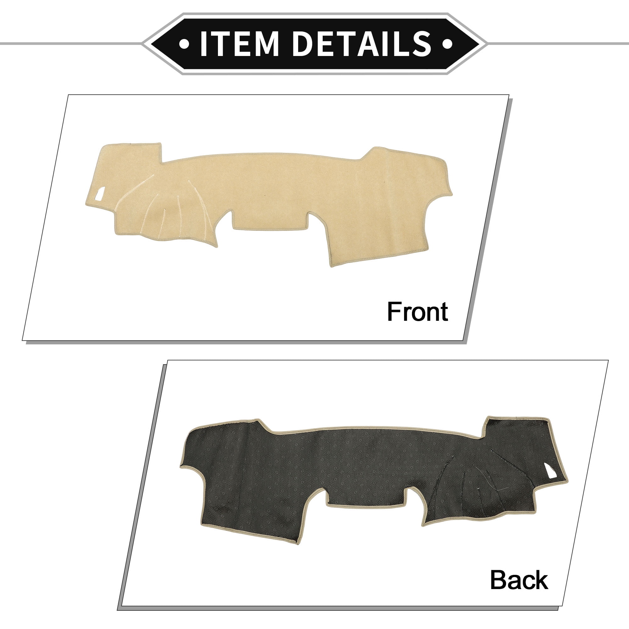 Dash Cover Compatible for Toyota RAV4 2001-2012, Non-Slip Polyester Silicone Beige Center Console Dashboard Cover Mat Pad Carpet
