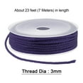 thumbnail image 2 of Unique Bargains Twisted Nylon Twine Thread Beading Cord 3mm 7M/23 Feet Extra Strong Braided Nylon String, Dark Purple, 2 of 6