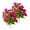 Fuchsia Pink, variant on 2 Pcs Magenta Red Artificial Flowers Outdoor, 13.8" UV Resistant Fake Plastic Greenery Bushes for Window Box Front Porch Planter Decor
