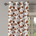 thumbnail image 2 of Ambesonne American Football Grommet Curtain, Rugby Balls, 50" x 96", Caramel Ruby White, 2 of 6