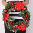 thumbnail image 4 of 16" Christmas Wreath with Lights Battery Operated Prelit Christmas Front Door Wreaths with Mixed Ornaments for Outdoor Party Decorations Home Decor, 4 of 7