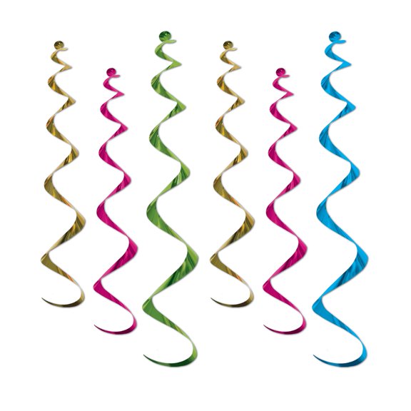 Twirly Whirlys, 4-24" & 2-36", (12/Pkg)