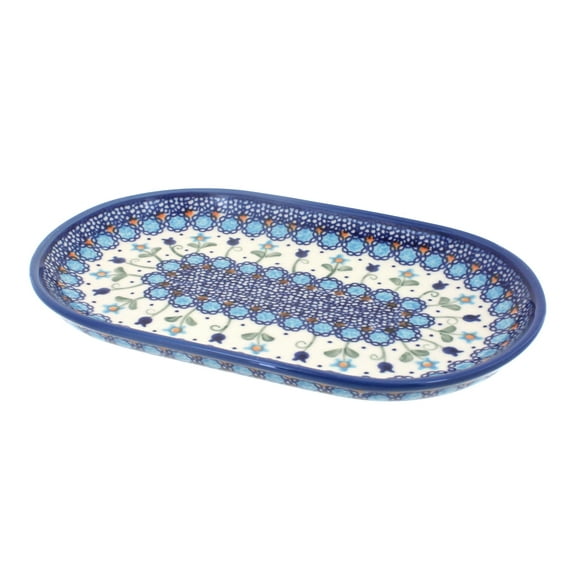 Blue Rose Polish Pottery Savannah Small Oval Platter
