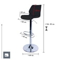 thumbnail image 3 of Set 4 Bancos Altos Ajustable Con Respaldo Para Barra Cocina negro, 3 of 8