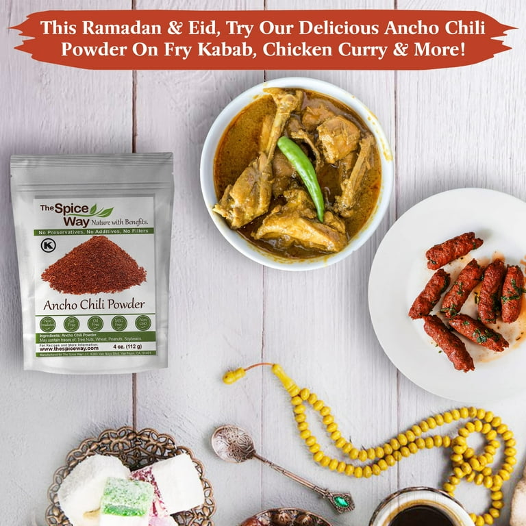 The Spice Way Ancho Chili Powder, Mild Mexican Powder, 100% Pure