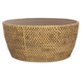 thumbnail image 4 of Safavieh Braylen Mid-Century Rattan Wood Round Coffee Table, Natural, 4 of 9