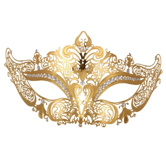 Masquerade Costume Accessories for Evening Party Roles Play Dress up gold