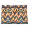 thumbnail image 7 of Yayeee Kitchen Curtains Tier Pair Light Filtering 27"x24" Rod Pocket Short Cafe Window Panel, Orange Geometric, 7 of 7