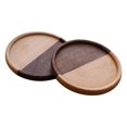 thumbnail image 1 of 2PCS Solid Wooden Coasters Heat Insulation Drink Wine Tea Coaster, 1 of 1