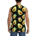 thumbnail image 4 of Goofa Flowers Avocado Printed Men's Sleeveless T-Shirt - Athletic Gym Workout Tank Top for Men - Moisture-Wicking, UPF 30+ Quick-Dry Muscle Tee-Small, 4 of 8