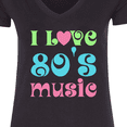 thumbnail image 4 of Inktastic I Love 80's Music Women's V-Neck T-Shirt, 4 of 5