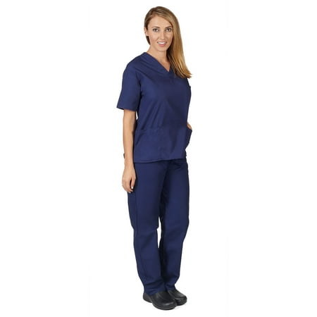 

M&M SCRUBS Unisex Solid Scrub Set Women Medical Uniforms 102