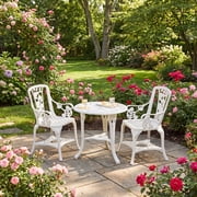 BrylaneHome 3 Piece Rose Bistro Set