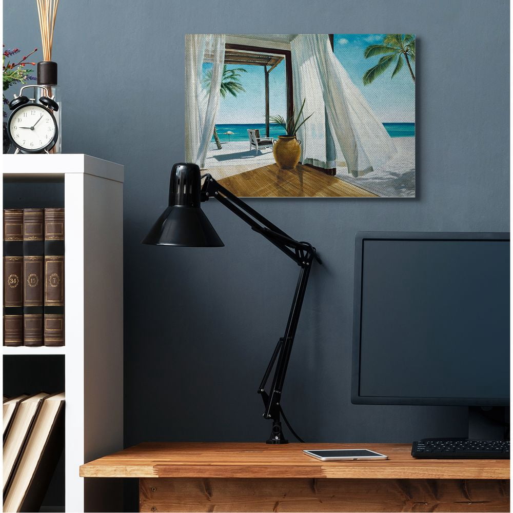 Stupell Industries Beach Resort Sea Ocean Landscape Painting Canvas Wall Art by Jacob Reed