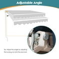 thumbnail image 6 of MCombo 13'x8' Manual Retractable Patio Awning Sunshade Shelter Window Door Awning Commercial Grade - Quality 100% 280G Polyester Outdoor Canopy Aluminum Frame, 6 of 14