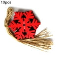 thumbnail image 1 of 10Pcs Wooden  Tree Deer Snowflake Hole Rope Hanging Ornaments Home Decor, 1 of 7