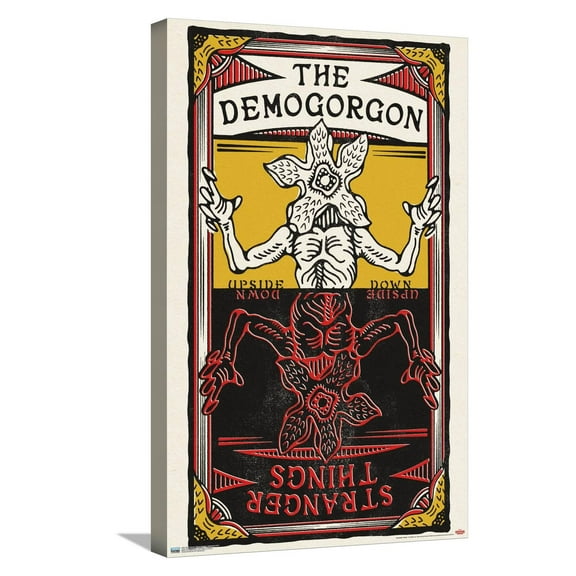 Netflix Stranger Things: Season 4 - Demogorgon Card Canvas Wall Poster, 14.725" x 22.375"