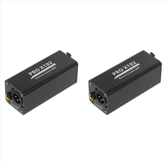 2X Aislador de Audio Reducción de Ruido DI Ground Box 6.35 A Cannon Stereo Eliminación de Ruido de Guitarra Eléctrica Agrícola