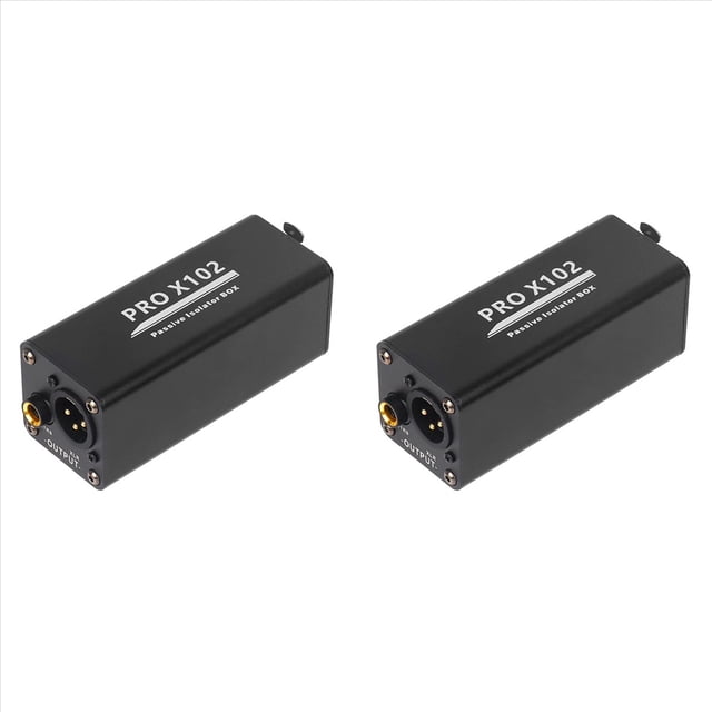 2X Aislador de Audio Reducción de Ruido DI Ground Box 6.35 A Cannon Stereo Eliminación de Ruido de Guitarra Eléctrica Agrícola