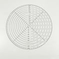 thumbnail image 1 of Regla acrílica de 10 pulgadas, regla de plástico, regla de costura, plantilla circular, centro transparente, acrílico, dibujo, círculo, 1 of 2