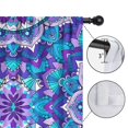thumbnail image 4 of Blackout Kids Curtains,Purple Ethnic Mandala Pattern Childrens Insulated Curtains Set Of 2,Bedroom Essentials,Toddler Room Decor 52x63in(132x160cm), 4 of 5
