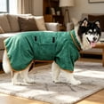 thumbnail image 4 of Absorbent Pet Bath Towel Soft Microfiber Drying Cloth For Large And Small Dogs Indoor Use With Hook Loop Closure, 4 of 4