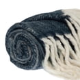 thumbnail image 3 of Parkland Collection Nagar 67x52" Herringbone Fabric Throw Blanket in Blue/White, 3 of 4