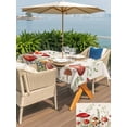 thumbnail image 6 of 60x102 Inch Outdoor Tablecloth with Umbrella Hole Zipper Rectangle Red Mushrooms Rectangular Tablecloths Outside Waterproof Sage Green Eucalyptus Butterflies Plants Patio Table Cover for Picnic Party, 6 of 8
