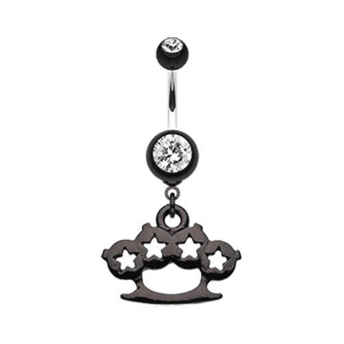 Star Brass Knuckle Belly Button Ring