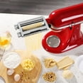 thumbnail image 4 of FavorKit Pasta Noodle Maker Attachment Set for KitchenAid Mixers Plus Hub Knob Screw Accessory Included Dough Sheet Roller, Spaghetti & Fettuccine Cu, 4 of 9