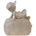 thumbnail image 6 of Northlight Boy Sitting on Rock Welcome to My Garden Patio Garden Plaque - 7.25", 6 of 9