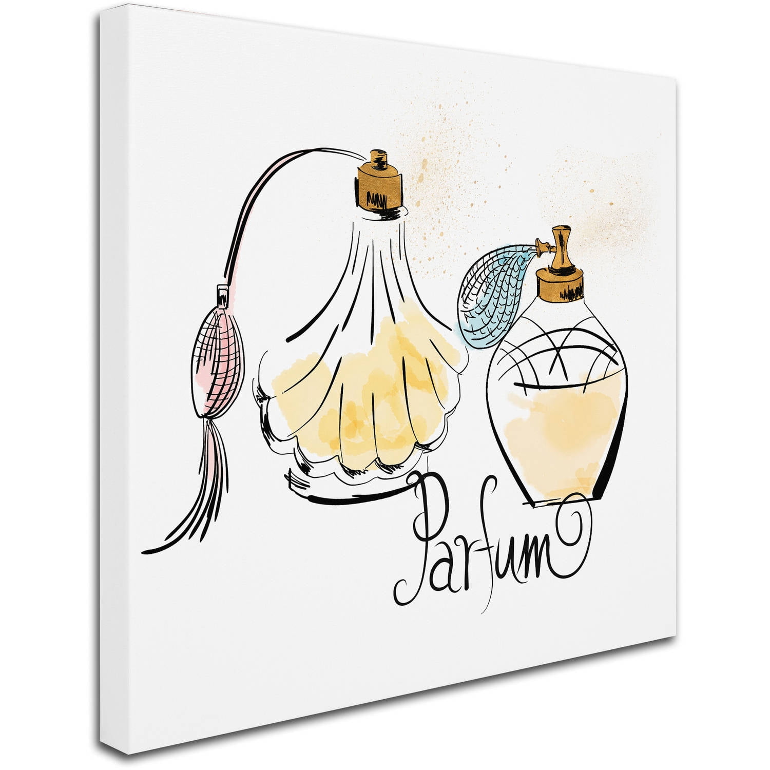Trademark Fine Art Lisa Powell Braun Perfume Bottles Canvas Wall Art - 24x24
