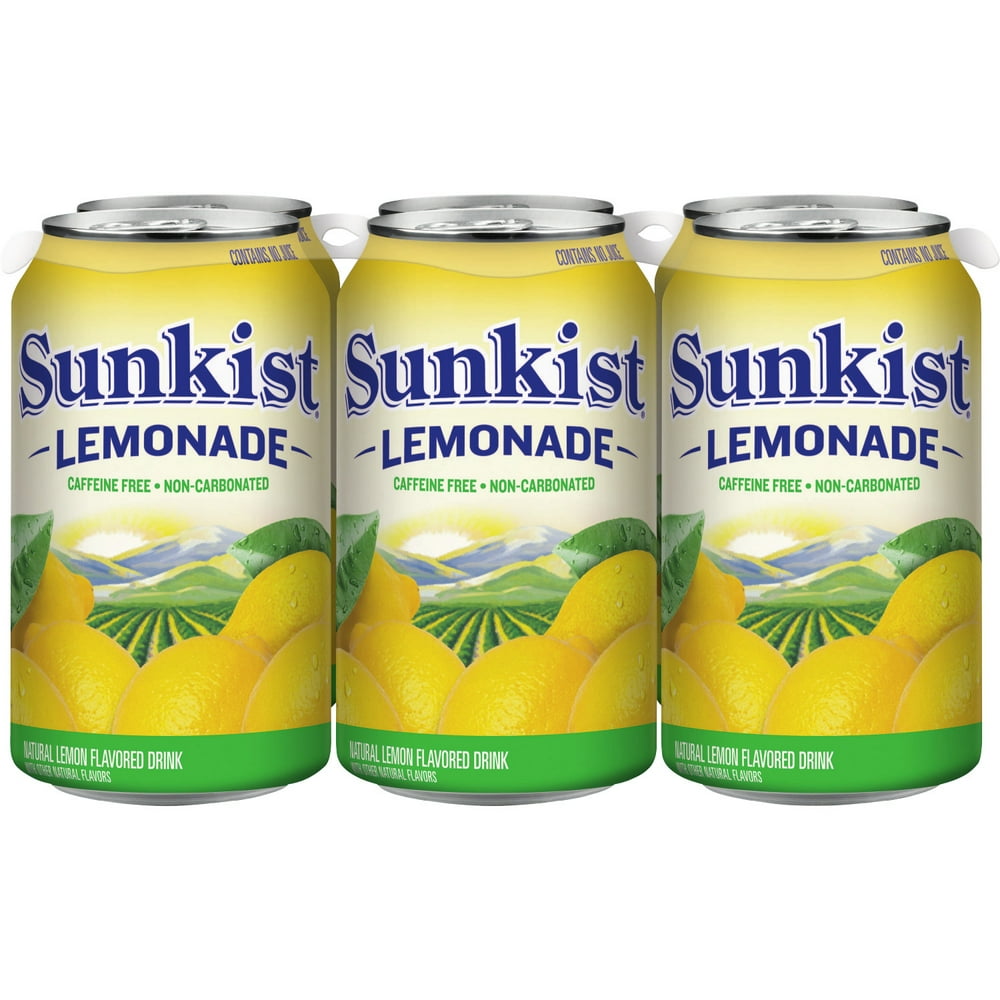 Sunkist Lemonade Soda, 12 Fl. Oz., 6 Count