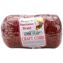 Pepperell Bonnie Macrame Craft Cord 6mmX100yd, Wine