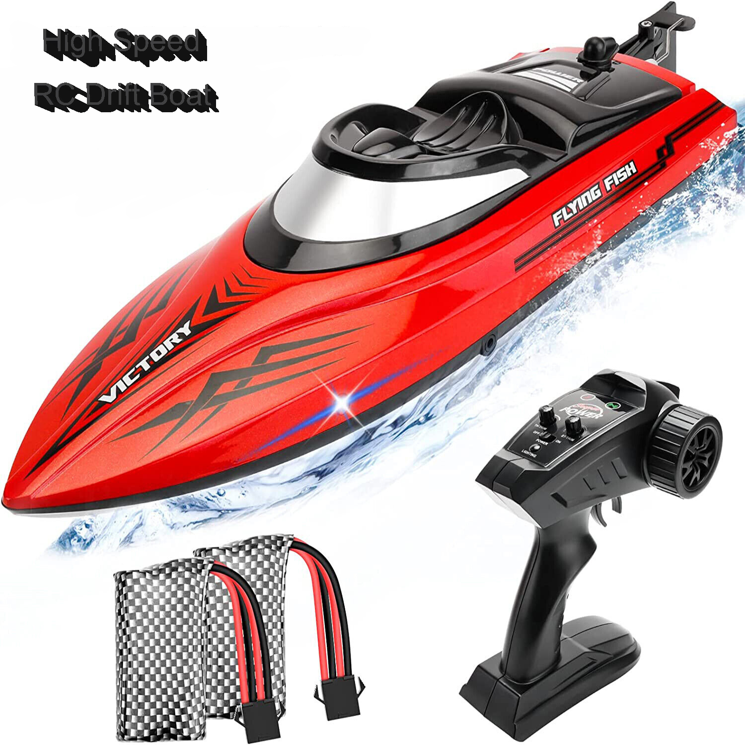 LiteBee RC Boat Toy 2.4GHz High Speed Remote Control Boat Waterproof