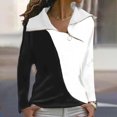 thumbnail image 1 of Puntoco Mujeres Primavera Impreso Manga Larga Cremallera Impresión Casual Tee tops Puntoco Puntoco-5945, 1 of 6