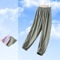 thumbnail image 2 of Girls Outdoor Comfort Long Pants for Kids - Elastic Waist Relaxed Fit Spring Summer Everyday Wear Breathable Soft for Ages 5-15, 2 of 4