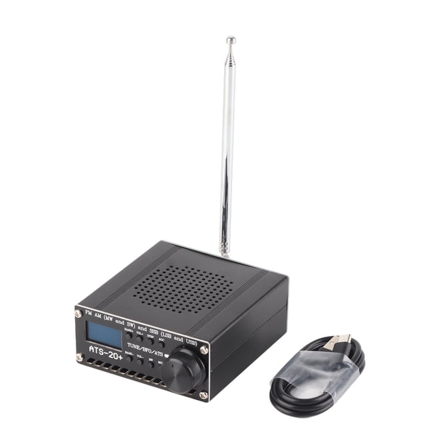 Receptor de radio de banda completa AM LW MW SW SSB LSB Escáner USB portátil con antena ATS‑20+ Si4735