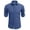 Denim Blue, variant on Mens Long Sleeve Stretch Denim Button Down Shirt - Casual Untucked Dress Shirt