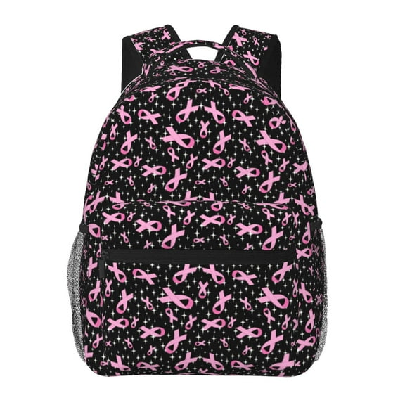 KLL Breast Cancer Awareness (2) Print Casual Backpack for Men Women,Travel Casual Backpack Outdoor Activities Bag Daypack for Travel Hiking Shopping Daily