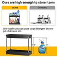 thumbnail image 2 of GHSDFBB Under Sink Organizer, Under Cabinet Basket Organizer Drawer with Hooks, Bathroom Standing Rack, Multi-Purpose Storage Shelf, Silver, 2 of 7