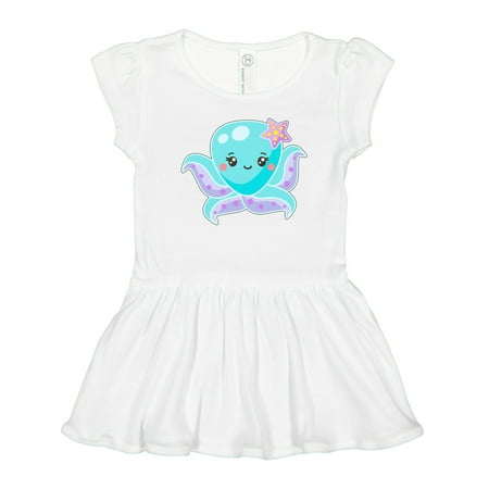 

Inktastic Cute Octopus Blue with Star Gift Toddler Girl Dress
